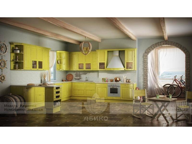 кухня корсика желтая массив в Новороссийске