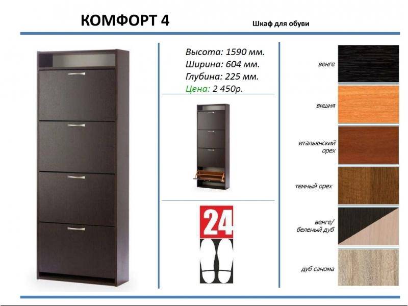 шкаф для обуви комфорт 4 в Новороссийске