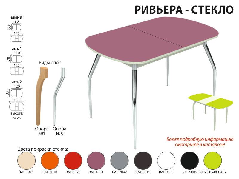 стол обеденный ривьера стекло в Новороссийске