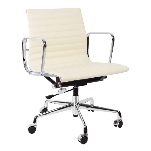 кресло eames style кремовая кожа в Новороссийске
