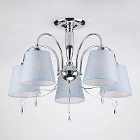 потолочная люстра eurosvet dalila 70096/5 хром голубая в Новороссийске