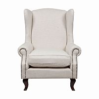 кресло мягкое с ушами белое collins wingback chair в Новороссийске