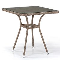 стол из иск. ротанга t282bnt-w56-70x70 light brown в Новороссийске
