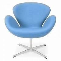 кресло swan chair голубое в Новороссийске