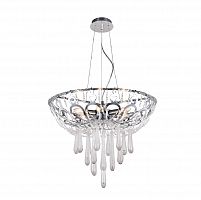 подвесная люстра crystal lux dorotea sp5 d450 chrome прозрачная в Новороссийске