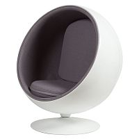 кресло eero ball chair серое в Новороссийске