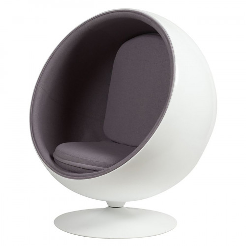кресло eero ball chair серое в Новороссийске