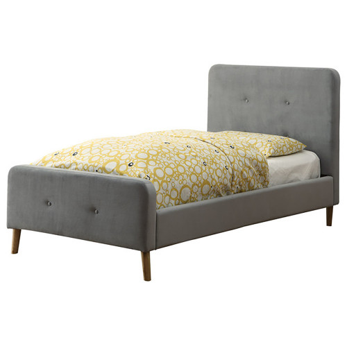 кровать button tufted flannelette gray 120х200 в Новороссийске