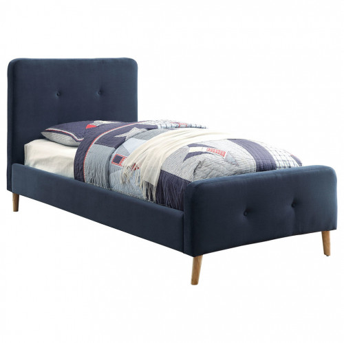 кровать button tufted flannelette navy 90х200 в Новороссийске