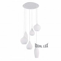 подвесная люстра ideal lux soft sp6 bianco в Новороссийске