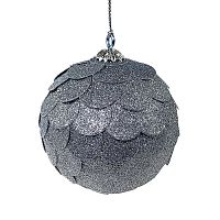 шар новогодний серебряный с блестящими чешуйками paper ball, 10 см в Новороссийске