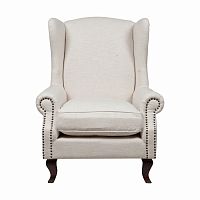 кресло collins wingback chair кремовая ткань в Новороссийске