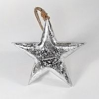 игрушка на елку звезда серебряная snow star, 23х23х3 см в Новороссийске
