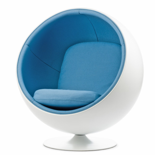 кресло ball chair бело-синее в Новороссийске