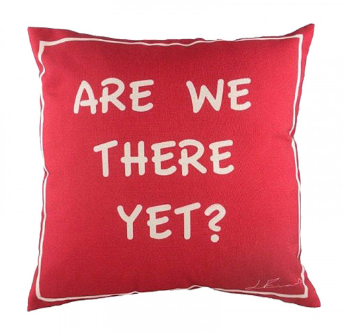 подушка с надписью are we there yet? в Новороссийске