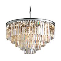 люстра odeon 5 rings chrome серая, прозрачное стекло в Новороссийске