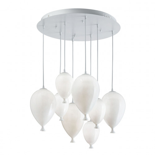подвесная люстра ideal lux clown sp8 bianco в Новороссийске