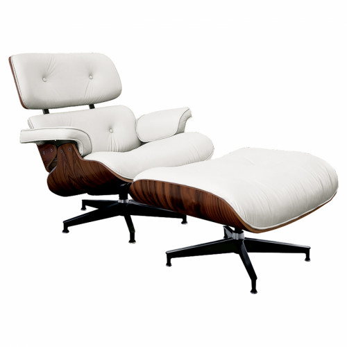 кресло lounge chair & ottoman белое в Новороссийске