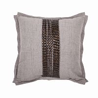 декоративная подушка handwork exclusive квадратная светло-серая в Новороссийске