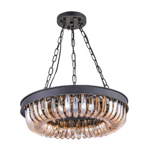 люстра terra black amber d50 черная, стекло янтарного цвета в Новороссийске