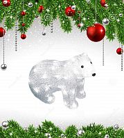 фигурка светодиодная «белый медведь-4» 25x31см (11037) uld-m3125-040/sta в Новороссийске