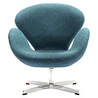 кресло swan chair сине-зеленое в Новороссийске