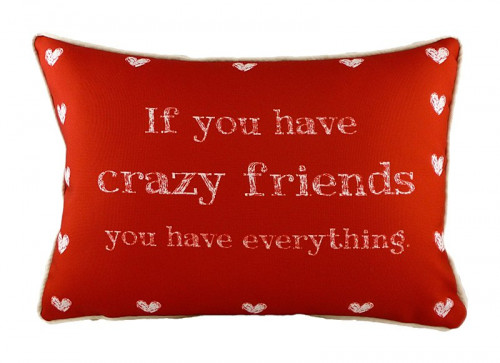 подушка с надписью crazy friends в Новороссийске