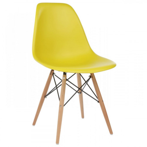 стул деревянный eames pc-015 yellow в Новороссийске