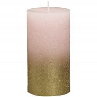 свеча большая розовая с золотом rustic, 130х68 мм в Новороссийске