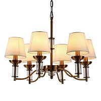 люстра walters 6 от delight collection прозрачная/бежевая/латунь в Новороссийске