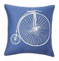 подушка с ретро-велосипедом retro bicycle blue в Новороссийске