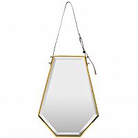 зеркало на ремне золотое шестиугольное 50х67 см в Новороссийске