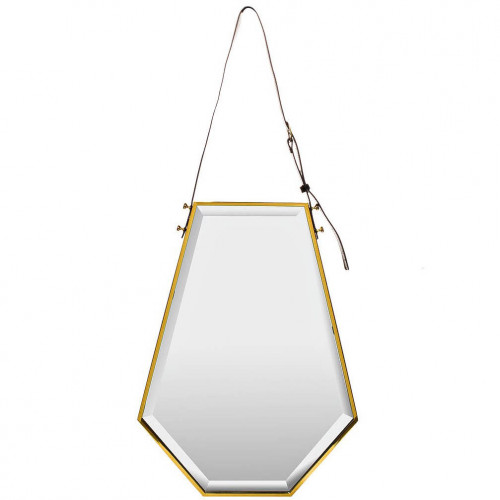 зеркало на ремне золотое шестиугольное 50х67 см в Новороссийске
