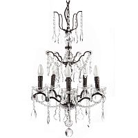 люстра maria theresa grande 5 lamps чёрная, прозрачная в Новороссийске
