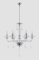 подвесная люстра crystal lux monica sp6 chrome/transparent в Новороссийске