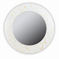 зеркало белое круглое диаметр 90 см с золотым декором fashion white gold в Новороссийске