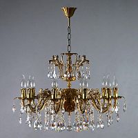 подвесная люстра ambiente granada 2118/10 ab tear drop бронза в Новороссийске