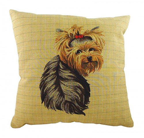подушка с фото йоркширского терьера yorkie sitting в Новороссийске