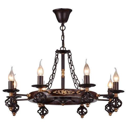 подвесная люстра arte lamp cartwheel a4550lm-8ck в Новороссийске