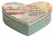 металлическая декоративная коробка (шкатулка) в виде сердца heart в Новороссийске
