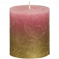 свеча большая красная с золотом rustic, 80х68 мм в Новороссийске