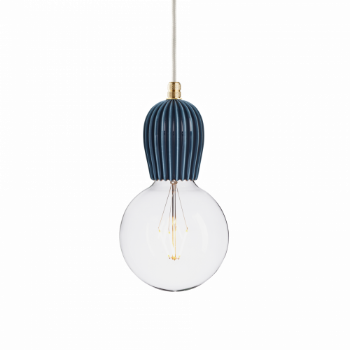 подвесной светильник keramik rib indigo brass в Новороссийске