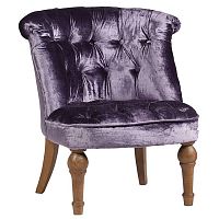 кресло sophie tufted slipper chair вельвет фиолетовое в Новороссийске