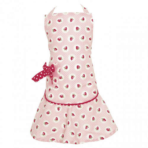 детский фартук w/bow strawberry pale pink в Новороссийске