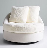 диван wool barwick swivel круглый белый в Новороссийске