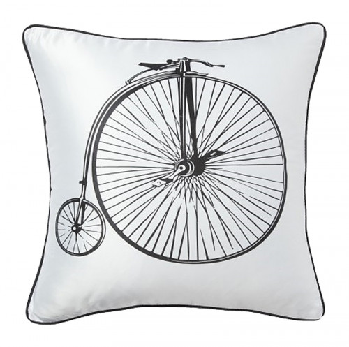 подушка с ретро-велосипедом retro bicycle white в Новороссийске