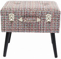 kare design пуф suitcase, коллекция "чемодан" 50*45*35, полиэстер, лен, полиуретан, сосна, красный в Новороссийске
