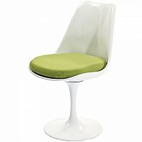 стул eero saarinen style tulip chair зеленая подушка в Новороссийске