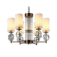 люстра felton 6 от delight collection белая/прозрачная/латунь в Новороссийске