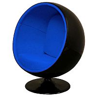 кресло eero ball chair синее с черным в Новороссийске